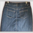 Croft   Barrow Blue Solid Denim Skirt With Shorts Skort Plus 20 Nwot