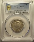 Canada  1899 Victoria Twenty Five Cents  25 Cents  Pcgs Au 50  415 580 Mintage 