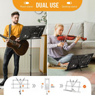 2-in-1 Folding Sheet Music Stand   Desktop Book Stand  Adjustable  Portable