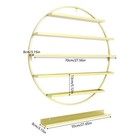 3pcs Wall-mounted Nail Salon Display Stand Gold Round Nail Polish Storage Rack