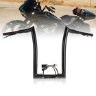 Road Glide Prewired Handlebars 1 5 Inch Meathook Ape Hangers For 16  Black
