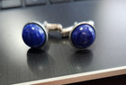 Lapis Lazuli And Sterling Silver Cuff Links