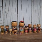 Vintage Kokeshi Dolls Bobbleheads Mixed Lot Of 11  Nwa Northwest Airlines Japan