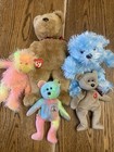Teddy Bear Plush Lot Of 5 Vintage Ty 