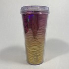 Royal Caribbean Cruise Coca Cola Cup Tumbler Pink Yellow Save The Waves Souvenir