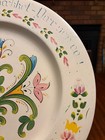 Large 16  Vintage Per Lysne Norwegian Rosemaled Folk Art Wood Plate  Signed