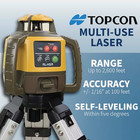 Topcon Self-leveling Rotary Laser Receiver W  Tripod   Tenth Grade Level Rod