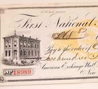 1885 Cancelled Check   First National Bank  Canton  Dakota Territory