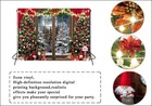 Ltlyh 7x5ft Winter Christmas Photography Backdrop Xmas Rustic Wooden Window Full