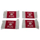 Vintage Needlepoint Mug Rug Coaster Set Of 4 Handmade Finished