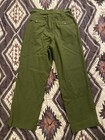 Vtg M-1951 Korean War Military Wool Field Trousers Green Adjustable Small 30x29