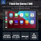 Essgoo 7  Double 2din Touch Screen Car Stereo Radio Apple Carplay Gps Navi Bt Fm