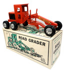 1950s Louis Marx Heavy Duty Pressed Steel Road Grader W coa High Grade Mib Art