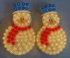 Lot Of 2 Ge Holiday Classics Lighted Snowman 14  Christmas Lights Decorations