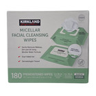 Kirkland Micellar Facial Cleansing Makeup Remover Wipes 180 Count Pre-moistened