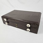 Antique Spool Thread Storage Cabinet 2 Drawer Wooden Painted Vintage