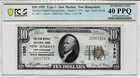      1929  10 National Bank Note     New Market  Nh Fr 1801   1     Pcgs 40 Top Pop    