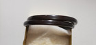 Set Of Two Vintage Lucite Moonglow Black gray Bangle Bracelets