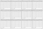 48x72 Xxl Undated Wall Calendar Blank Reusable Erasable Yearly Laminated Planner
