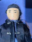 Antique Handmade Folk Art Chinese Pheasant Man Cloth Doll Original Condition