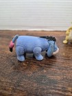 Vtg Sears Winnie Pooh Flocked Jointed Figurines  Pooh  Eeyore  Rabbit