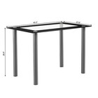 5pcs Dining Table Set For 4  Kitchen Room Tempered Glass Dining Table 4 Chairs 