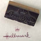 Vintage Hallmark Cards Printing Block Letterpress Logo Wood Metal Stamp Mcm Kc