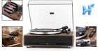 Turntable Stereo System 45 Rpm Walnut Wood Bluetooth Amplifier Wireless