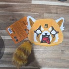 New Aggretsuko Plush Coin Purse With Tail     Sanrio X Gund 2-sided Design
