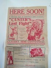 1925  custer s Last Fight  9  X 17 1 2  Flyer Poster Sitting Bull 