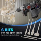 Chisel Set With Sds Plus Shanks  6pc Masonry Concrete Drill Bit Set  Tile Gro   