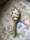 Antique Vintage Gold Filigree Hair Brush