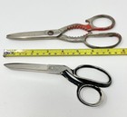 Vintage Lot 2 Wiss Scissors Shears Usa Inlaid Equity Steel Forge  27 Craft As Is