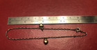 Solid 10k Yellow Gold 9  2 Heart Anklet Bracelet Link Vintage Estate Chain 1 9g