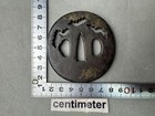Y8842 Tsuba Iron Sword Guard Box Japan Samurai Katana Antique Koshirae Edo