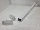 White Plastic Towel Bar Rod Spring Rack 24 Inch Mid Century Modern Vintage Retro