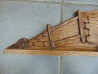 Wooden Pediment Breton Brittany  Hand Carved Furniture Decoration Vintage French