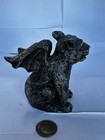 Small Black Gargoyle Figurine Statue With Wings Fantasy Decor