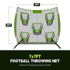 7x7ft Football Practice Net Trainer Throwing Passing Training Target Carry Bag