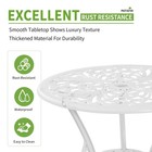 3 Piece Patio Furniture Set White Bistro Set Outdoor Table And Chairs For Garden