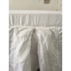 Pottery Barn Kids 52x28 Crib Bed Skirt White 100  Linen Drop Pleated Nursery