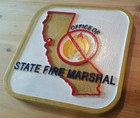California State  Fire Marshal 3d Routed Wood Patch Plaque Sign Custom