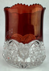 Vintage Flashed Ruby Glass Souvenir Glass Hattie 1872 Antique 4  Eapg