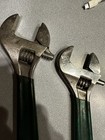 Set Of 2 Vintage Diamond Tool 12  S-12   10    S-10 Adjustable Wrench Green Handle