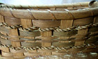 Basket Appalachian Mountain Folk Art 1947 Signed Splint Oak  Leather Handled