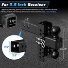Adjustable Trailer Hitch 2 5   2  Receiver 6   Drop Rise Dual Ball Heavy Duty