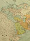 1922 Map Asia   Europe Arabia Persia India Mongolia Tibet China Japan Korea