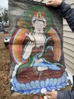 Tibetan Green Tara Mandala Thangka Painting Hand Painted