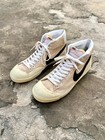 Vintage 1980s Nike All Court High Us 9 5 White Black High Top Tennis Shoes
