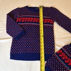 Vintage Sweater Girls Set Size 4 5 W  Matching Leg Warmers Holiday Christmas